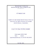 Nghiên cứu một số biện pháp kỹ thuật nâng cao năng suất lạc trên vùng đất cát ven biển huyện tĩnh gia   thanh hoá 