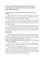 MỘT SỐ Ý KIẾN NHẰM GÓP PHẦN HOÀN THIỆN KẾ TOÁN NGUYÊN LIỆU VẬT LIỆU