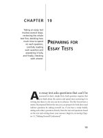 Preparing for Essay Tests