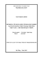 Mở rộng tín dụng đối với doanh nghiệp tại ngân hàng TMCP ngoại thương việt nam   CN quy nhơn 