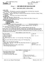 Bài giảng Giáo án Đại số 8 học kì I năm học 2010-2011