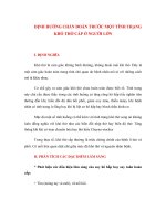 GIÁO TRÌNH ĐỊNH HƯỚNG CHẨN ĐOÁN TRƯỚC MỘT TÌNH TRẠNG KHÓ THỞ CẤP Ở NGƯỜI LỚN