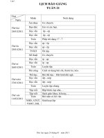 Bài giảng GA 1 - TUAN 21