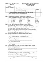 Gián án Đề thi HSG môn Tiếng Anh 3