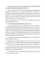 CƠ SỞ LÝ LUẬN CHUNG CỦA CÔNG TÁC KẾ TOÁN NGUYÊN VẬT LIỆU TRONG DOANH NGHIỆP SẢN XUẤT