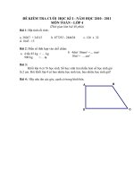 Gián án Ôn thi Cuối kỳ 1