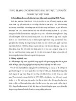 THỰC TRẠNG CÁC HÌNH THỨC ĐẦU TƯ TRỰC TIẾP NƯỚC NGOÀI TẠI VIỆT NAM