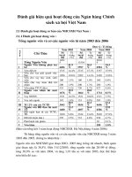 Đánh giá hiệu quả hoạt động của Ngân hàng Chính sách x• hội Việt Nam