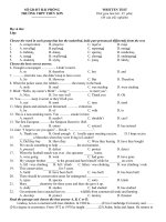 Tài liệu Đề Kiểm tra 45'''' học ky 2 lớp 12