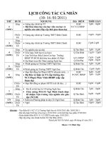 Bài giảng Lịch công tác
