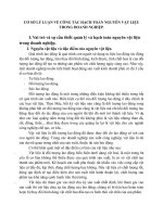 CƠ SỞ LÝ LUẬN VỀ CÔNG TÁC HẠCH TOÁN NGUYÊN VẬT LIỆU TRONG DOANH NGHIỆP