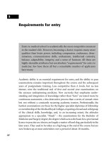 Requirements for entry