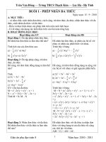 Bài soạn phụ đạo toán 8