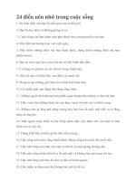 Bài giảng 24 điều cần thiết cho cuộc sống