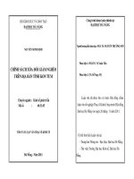 Chính sách xóa đói giảm nghèo trên địa bàn tỉnh kon tum 