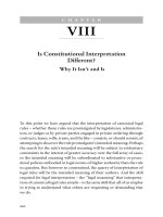 Is Constitutional Interpretation Different. Why It Isn’t and Is