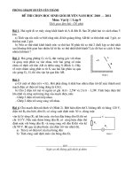 Bài soạn Đề thi HSG vật lí năm 2010 - 2011