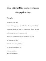 Công nhận lại Hiệu trưởng trường cao đẳng nghề tư thục