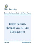 Better Security through Access-List Management
