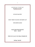 Phát triển ngành chế biến gỗ tỉnh bình định 