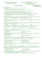 Bài soạn ĐỀ HAY ĐH HÓA 2011 SỐ 9