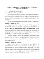 KHÁI QUÁT CHUNG VỀ CÔNG TY CỔ PHẦN  XUẤT NHẬP KHẨU HÀNG KHÔNG