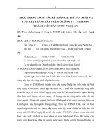 THỰC TRẠNG CÔNG TÁC KẾ TOÁN CHI PHÍ SẢN XUẤT VÀ TÍNH GIÁ THÀNH SẢN PHẨM Ở CÔNG TY TNHH MỘT THÀNH VIÊN CẤP NƯỚC NGHỆ AN