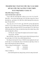 TÌNH HÌNH THỰC TẾ KẾ TOÁN TIÊU THỤ VÀ XÁC ĐỊNH KẾT QUẢ TIÊU THỤ TẠI CÔNG TY PHÁT TRIỂN