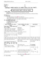 Bài soạn GIÁO ÁN ĐẠI SỐ 8 HỌC KỲ I (2010-2011)