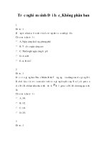 Trắc nghiệm sinh ĐH_Không phân ban