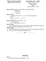 Bài giảng Đề THi HOC KI I Toán 6
