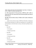 THỰC TRẠNG KẾ TOÁN VỐN CHỦ SỞ HỮU TẠI CÔNG TY TNHH SẢN XUẤT VÀ DỊCH VỤ THƯ