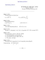 Toán 10 Đề thi HK I số 8