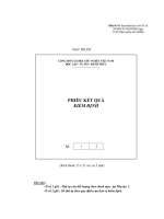 Mẫu phiếu kết quả kiểm định