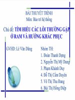 Tài liệu Bảo trì hệ thống