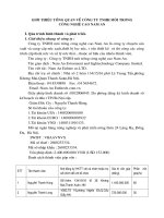 Giới thiệu tổng quan về công ty tnhh môi trương