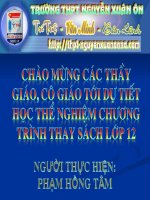 Bài giảng thể nghiệm chương trình 12 mới