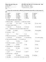 Đề thi học kỳ I