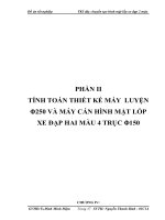 Thiết Kế dây chuyền tạo hình mặt lốp xe đạp 2 màu