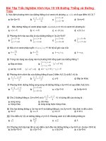 TRẮC NGHIỆM HÌNH HỌC 10 ĐƯỜNG THẲNG VÀ ĐƯỜNG TRÒN