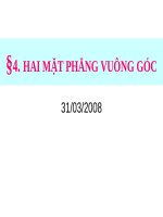 Hai mặt phẳng vuông góc