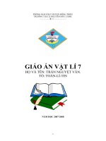 Giáo án trọn bộ vật lí 7