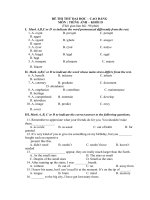 Đề thi thử đại học môn tiếng anh - đề 11