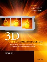3D Videocommunication Algorithms concepts and real time systems in human centred communication