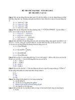 Đề thi thử đại học môn vật lý - đề 7