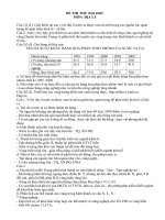 Đề thi thử đại học môn địa lý - đề 7