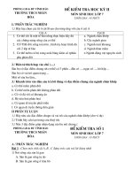 Một số đề KT Sinh 7