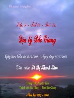 Địa 9. Tiết 49. bài 43. Bắc Giang (s.lần 1.023)