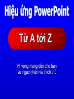 PHƯƠNG PHÁP TẠO MỘT SỐ HIỆU ỨNG CHO P.POINT