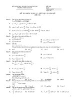 Trac nghiem Do thi @ Ham So - de 1